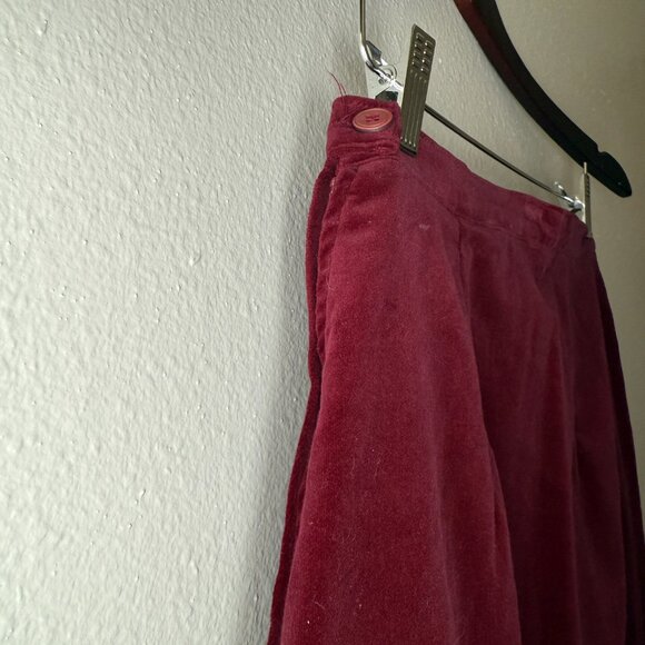 PRICE FIRM Vintage 70s The Rogue Maroon Velvet Pencil Skirt | Size Small - Picture 8 of 8